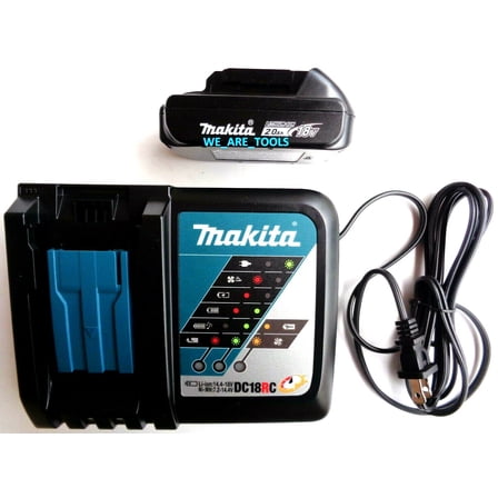 (1) NEW 18V GENUINE BL1820B 2.0 AH Makita Compact Battery,  1) Charger 18 Volt