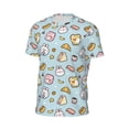 thumbnail image 5 of Rocae Rabbit Burger Coffee for Men's Mesh Quick-Dry Short Sleeve Workout T-Shirt,Mens Crew Neck Tee Lightweight Soft Classic T Shirts X-Large, 5 of 9