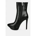 thumbnail image 3 of MAGNA Black Platform Heel Ankle Boot, 3 of 5
