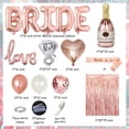 thumbnail image 3 of Bride to Be Party Decorations, Rose Gold Bride Love Foil Balloons Set, for Bridal Shower Party Decorations Bachelorette Party Supplies with Bride to Be Sash and Silk Curtain, 3 of 5