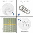 thumbnail image 4 of Sage Green Morocco Shower Curtain, Waterproof Shower Curtains for Bathroom, Ocean Yellow Nautical Anchor Stripe Washable Fabric Bathtub Curtain Set Bath Decor with 12 Hooks Extra Long 72"x96", 4 of 8