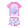 thumbnail image 1 of Trajes de baño Disney Stitch para niñas, UPF 50+, color rosa, 7-8 años, 1 of 6