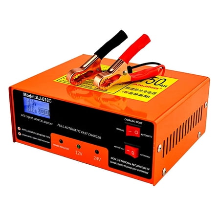 Car Battery Charger Intelligent Pulse Battery Repairer 12v24v 10A Charger For Car Motorcycle Truck LED LCD Display ,Instant Roadside Rescue