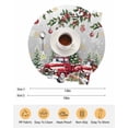 thumbnail image 6 of 15 Inch Round Placemats Set of 4, Grey Christmas Non Slip Heat Insulation PP Table Mats, Xmas Snowman Truck Snowflake Tree Balls Washable Place Mats for Kitchen Dining Party Table Decor, 6 of 7