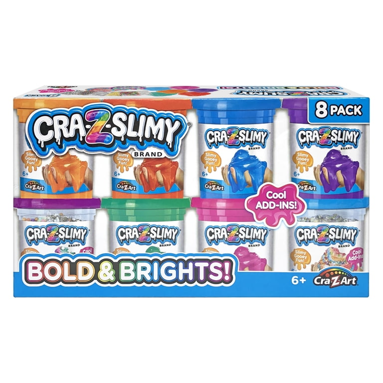 Cra-Z-Art Cra-Z-Slimy Bold and Bright Premade Slime Set with 6
