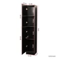thumbnail image 2 of Black Freestanding Cabinet In Kitchen & Dining Room. Shelves. 13.77*11.33*73.15, 56.25lbs. Stylish Functional. For And Dining. Two Doors, Elegant Piece., 2 of 6