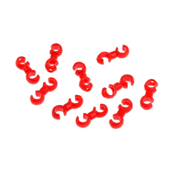 10 Uds. De Cable de freno para bicicleta de montaña, gancho en S, carcasa para bicicleta, hebilla de alambre ordenada, rojo Cola Cable de freno de bicicleta S Gancho