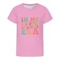 thumbnail image 3 of Boys and Girls Short Sleeve Tops Trendy Casual Girls Clothes Size 10 Printed Loose Fit T-Shirts Basic Cotton Tops Graphic Tees Size 10-11 Years,1-Pink, 3 of 4