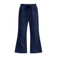 thumbnail image 2 of WOYY Girls Flared Sweatpants Preppy Joggers Pants Spring Fall Casual Trousers, Sizes 5-16, 2 of 4