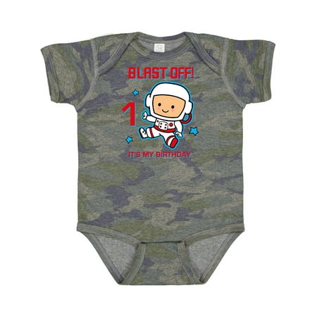 

Inktastic Blast off 1st Birthday Gift Baby Boy Bodysuit
