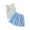 Light Blue, variant on Hienoo Toddler Girls Summer Outfits Lightweight Flower Ruffle Tank Top Skirt Set, Sizes 4-5T