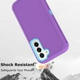 thumbnail image 7 of Samsung Galaxy S22 / S22 Plus case, Takfox 3 in 1 Dual Layer Shockproof Drop Protection Outdoor Sports Hybrid Bumper Rubber Cover Defend Matte Phone Case,Purple, 7 of 7