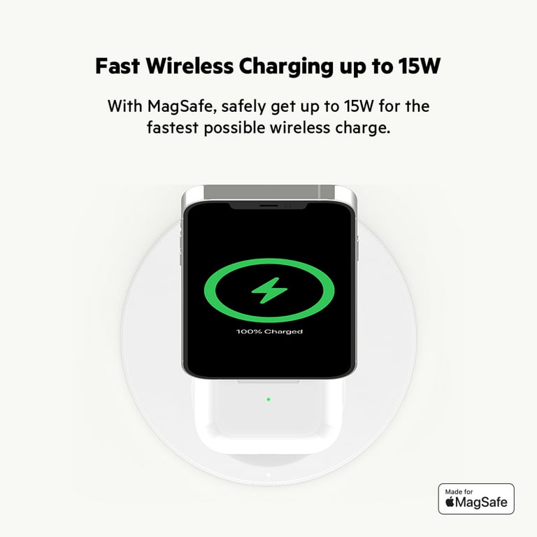 Belkin BOOST↑CHARGE Pro 2-in-1 Wireless Charger Stand with MagSafe - White