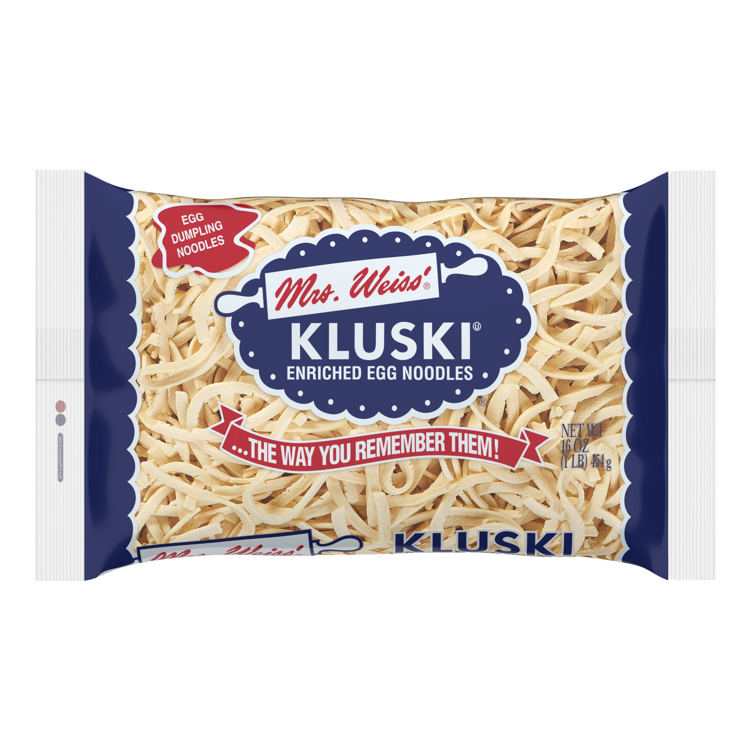 Mrs. Weiss' Kluski Enriched Egg Noodles, 16-Ounce Bag