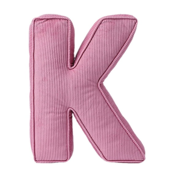 Pillow for Indoor Living Spaces Letter Hugging Throw Pillows in Corduroy Initial Alphabet A to Z Decorative Cushions for Sofa Bedroom and Living Room