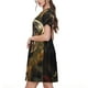 thumbnail image 2 of Fotbe Pug Wearing Sunglasses Flowers Vestido Largo de Moda para Mujer, Vestido Tipo Camiseta con Manga Corta y Estilo Casual a Rayas y Bloques de Color, 2 of 6