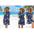 thumbnail image 6 of TEMOFON T Shirt Dresses for Women Summer Boho Floral Print Tunic Dresses Casual Sundress Loose Swing Blouse Womens Clothes Crew Neck Short Sleeve Pocket Dress, 6 of 9