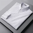 thumbnail image 4 of Camisas para hombre Camisa de rayas para hombre negra Venta de ropa popular coreana Cosas baratas con estilo coreano Asia Xxl Botones I, 4 of 5