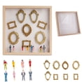 thumbnail image 1 of DIY Mini Museum Silhouette Box, No Lights, Creative Memory Display Kit with 8 Gold Frames & Figurines, Home Decor Gift, 1 of 8