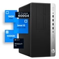 thumbnail image 1 of Restored HP ProDesk 600G4 Tower Desktop, Intel i5-8500, 16GB, 500GB SSD, DVD, Black, (Refurbished), 1 of 7