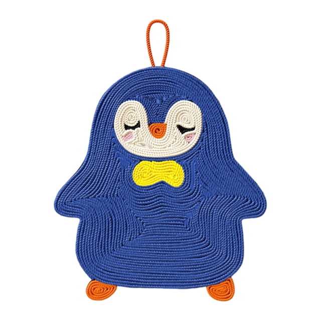 Alfombrilla para rascar para gatos, antideslizante, para interiores, protege el sofá. Pingüino