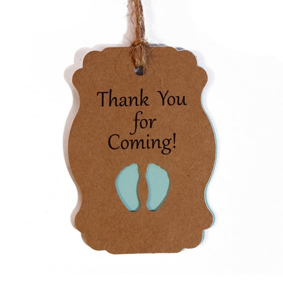 Masteelf 100 Pcs Thank You Tag Baby Shower Gift Tags for Favors Party