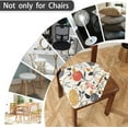 thumbnail image 4 of Chair Seat Covers set of 4 Stretch Printed Chair Covers for Dining Room Square Removable Washable Chair Protector Seat Cushion Slipcovers for Kitchen Office, 4 of 6
