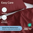 thumbnail image 7 of CGK Linens 2-Piece Premium Duvet Cover Set - Twin Size Soft Comforter Cover With Zipper & Matching Pillowcases, Burgundy, 7 of 7