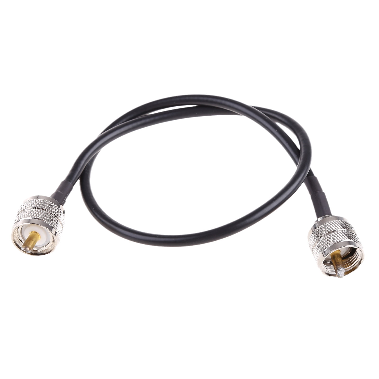 Low Loss UHF Coaxial Cable PL-259 UHF Male to Male Connector Coax Jumper Cable Replacement for Radio Antenna Durable