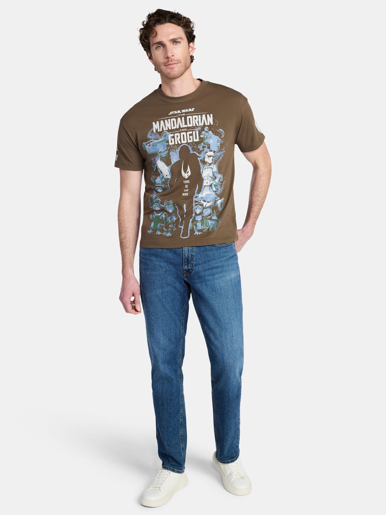 The Mandalorian Men's and Big Men's Mando Poster Graphic Tee with Short Sleeves, Sizes S-3XL