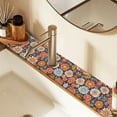 thumbnail image 2 of Yayeee Faucet Mat for Kitchen Sink 14.7" Diatomite Long Splash Guard Pad, Colorful Flowers, 2 of 7