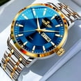 thumbnail image 6 of Men's Watch High-end Fashion Quartz Watch Fully Automatic Dual Calendar Business Men's Wristwatch Waterproof Luminous Diamond-studded Watch Butterfly Clasp, 6 of 6