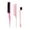 Pink, variant on 3Pcs Slick Back Hair Brush Set Bristle Hair Brush Edge Control Brush Teasing Comb for Women Baby Kids Black Hair
