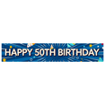 thumbnail image 2 of Blue Happy 50th Birthday Star Backdrop Banner Party Supplies Decorations Photography Props Background Celebration Event, 2 of 7