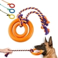 thumbnail image 2 of Tough Dog Toy - Teeth Cleaning, Resistant to Tear, Comfortable, Creative Interactive Training, Rubber Chewy Pet Toy with Rope Pull Ring for Puppies, 2 of 8