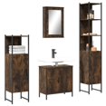 thumbnail image 1 of vidaXL 4 Piece Bathroom Furniture Set Smoked Oak Engineered Wood, 1 of 5
