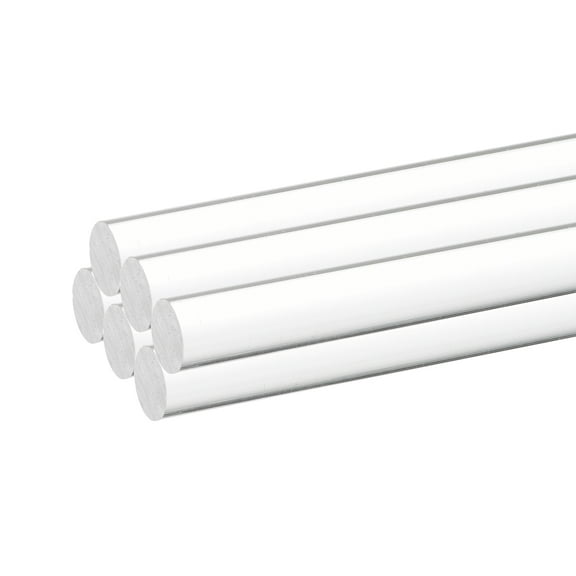 Uxcell 6pcs Acrylic Round Rods 23/64" x 12" Clear Acrylic Dowel Rods Sticks Plastic Sticks Strip for DIY Crafts Lighting Gardening Decorations - 2mm x 300mm