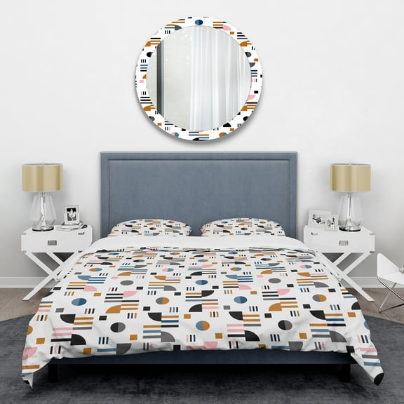 Designart 'Retro Abstract Design XI' Mid-Century Modern Duvet Cover Set