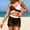 Coffee, variant on 2 Piece Swimsuit for Women Swim Skirt High Waisted Bikini Sets Colorblock Tummy Control Swimsuit