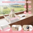 thumbnail image 2 of Wekvgz Cat Window Perch Stable Cat Hammock Seat Adjustable Cat Hammock Versatile Cat Windows Seat Easy to Install Pet Cat Bed Shelf with Wood Frame and Cover for Home Pets, 2 of 8