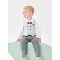 thumbnail image 4 of famuka 0-12 Months Baby Boy Formal Bodysuit One Piece Gentleman Romper, 4 of 10