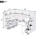 thumbnail image 2 of Full Size Stairway Loft Bed High Study Loft Bed w/Desk,Drawers &Shelves for Teen Adult,Multi-functional Dorm Bed Wooden Bedframe w/Cubbies &Storage Staircase for Bedrooom, No Box Spring Needed (White), 2 of 18