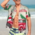 thumbnail image 5 of Lsque Merry Christmas 1 pattern Hawaiian Shirt for Men, Unisex Summer Beach Casual Short Sleeve Button Down Shirts-XX-Large, 5 of 9
