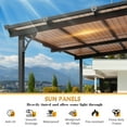 thumbnail image 4 of JolyDale 10’x 10’ Hardtop Gazebo, Outdoor Wall-mounted Pergola for Garden, Patio, Backyard, Gray, 4 of 7
