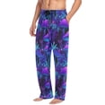 thumbnail image 2 of FORMRS Mens Pajama Pants with Pockets Cotton Sleepwear Lounge Bottoms Sizes S-2XL, Purple Mushrooms Pattern, 2 of 7