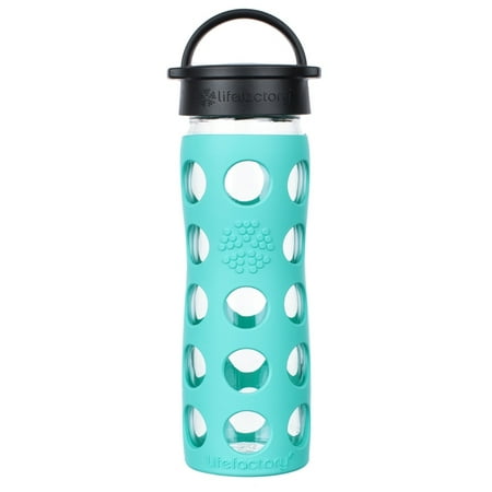 Lifefactory - Glass Water Bottle with Classic Cap and Silicone Sleeve Core 2.0 Sea Green - 16 fl.