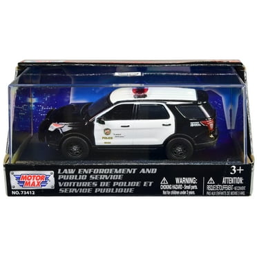 1/43 Scale Diecast Model 2015 Ford Police Interceptor Utility - LAPD Black and White Edition by Motormax