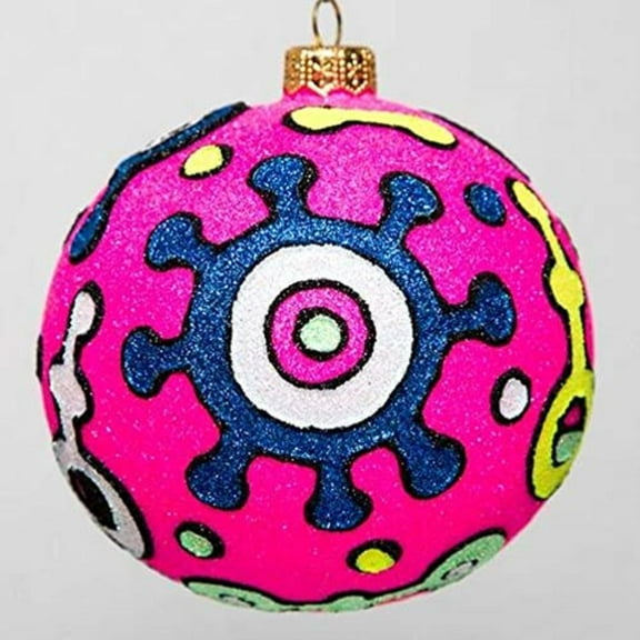 Divergent Colorful Pop Art High Design Polish Glass Christmas Tree Ornament