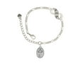 thumbnail image 2 of Delight Jewelry Silvertone Key - Oval Seal Silver-tone Paw Infinity Link Chain Bracelet, 6"+2" Extender, 2 of 3