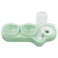 thumbnail image 2 of 3 In 1 Water Feeder Bowls, Puppy Double Food Bowls Multipurpose Splash Proof Cervical Spine Protection  For Dogs Light Green, 2 of 8